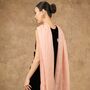 100% Mulberry Silk Scarf, Apricot Pink In Gift Box, thumbnail 3 of 3