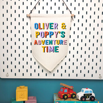 Personalised Kids Play Room Hanging Banner Sign, 6 of 9