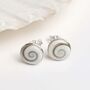 Sterling Silver Shiva Shell Stud Earrings, thumbnail 5 of 6