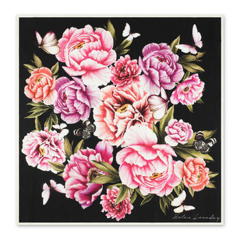 Pure Silk Designer Scarf Luxury Floral 90cm, 2 of 5