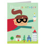 Mini Superhero Girl Birthday Card, thumbnail 3 of 5