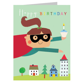 Mini Superhero Girl Birthday Card, 2 of 5