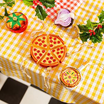 Pizza On Board Shaped Bauble, 2 of 2