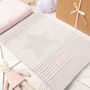 Baby Girls Pale Pink Chunky Cable Blanket, thumbnail 7 of 12