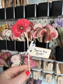 Personalised Wooden Flower Keepsake – Teacher Thank You Gift, 8 of 10