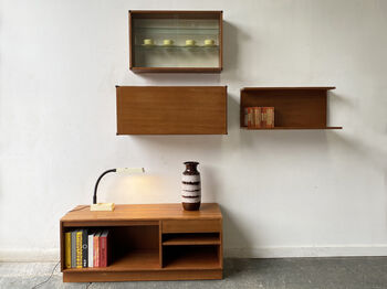 1960's Mid Century Modular Wall Units And Media Stand, 2 of 12