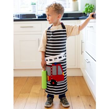 Personalised Kids Fire Engine Baking Kit With Apron, 3 of 11