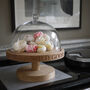 Personalised Oak Cake Stand With Option Of Glass Dome, thumbnail 3 of 7