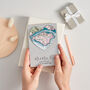 Personalised Map Heart Silver Wedding Anniversary Card, thumbnail 2 of 8