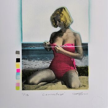 'Centrefold' Pin Up On Beach With Glitter And Metallic, 5 of 10