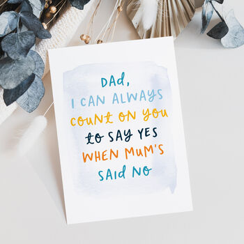 Count On You Dad Father's Day Card, 2 of 2