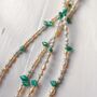 Natural Freshwater Pearl Turquoise Beaded Necklace, thumbnail 2 of 4