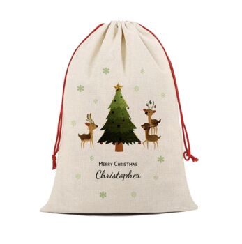 Personalised Christmas Reindeer Family Sack, 4 of 4