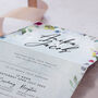 'Flower Press' Four Fold Wedding Invitation, thumbnail 2 of 9