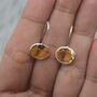 Citrine Earrings: Dangle Drop, Silver Or Gold, November Birthstone, thumbnail 6 of 9