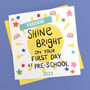 'Shine Bright' First Day At School Card, thumbnail 5 of 7