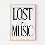 Colourful Bold Lost In Music Wall Art Print, thumbnail 3 of 9