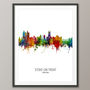 Stoke On Trent Skyline Portrait Print And Box Canvas, thumbnail 3 of 5