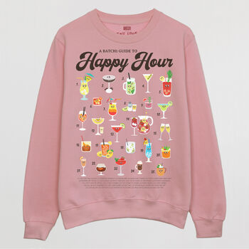 Happy Hour Women’s Cocktail Guide Sweatshirt, 3 of 3