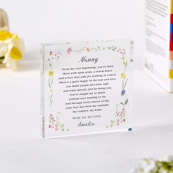 Personalised Nanny Poem Gift Acrylic Plaque, 4 of 6