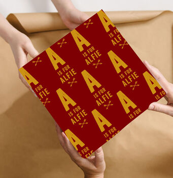 Personalised 'A Is For' Alphabet Wrapping Paper, 4 of 4