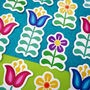 Rainbow Scandi Folk Art Style Flower Vinyl Stickers, thumbnail 5 of 5