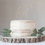 Personalised Initial Simple Wedding Cake Topper, thumbnail 2 of 5