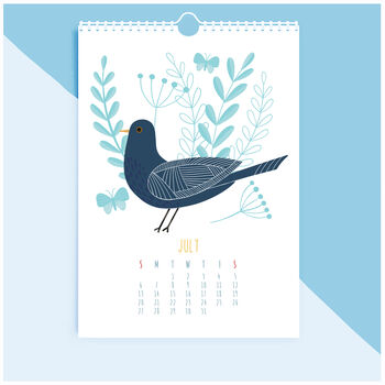 2025 Illustrated Birds Wall Calendar, 3 of 5