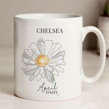 Personalised Flower Of The Month Mug, 2 of 9