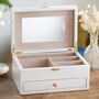 White Embroidered Jewellery Box, thumbnail 7 of 8