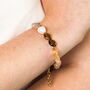 Semi Precious And Pearl Beaded Bracelet In Gold, thumbnail 3 of 5