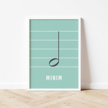 Minim Note Print | Music Theory Poster, 8 of 10