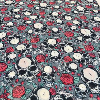 Skulls And Roses Print Scarf, 4 of 7