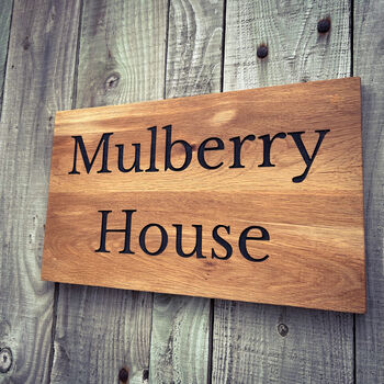 Personalised Oak House Plaque, Home Address Sign, 6 of 9