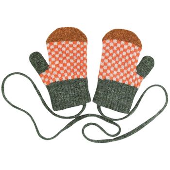 Kids Merino Mittens On A String, 7 of 9