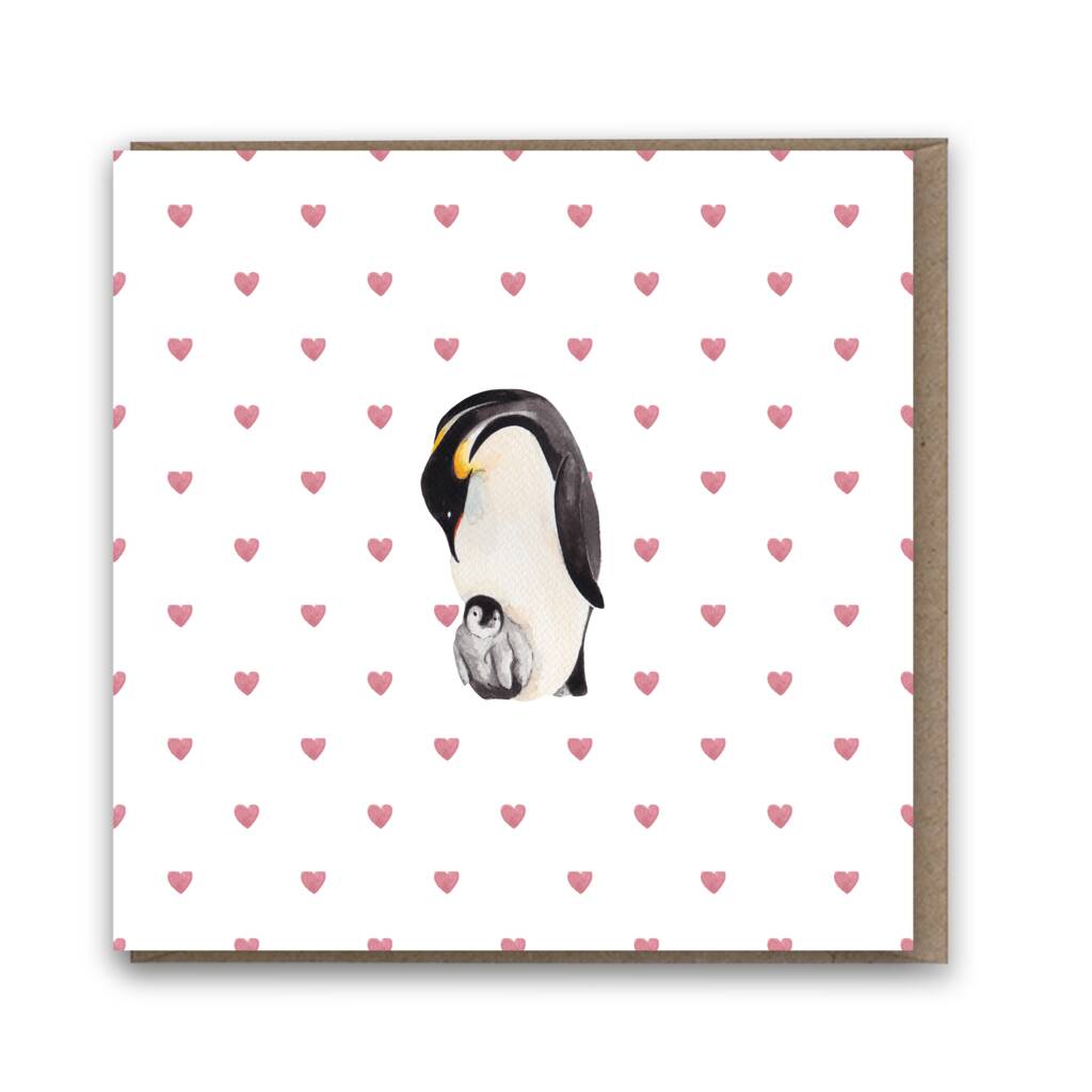 Mothers Day Penguin Card By Lil Wabbit