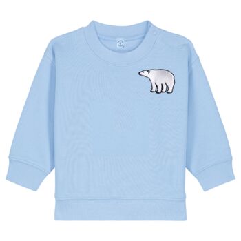 Babies Polar Bear Christmas Jumper, 3 of 7