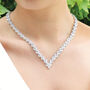 Lincoln Rhodium Plated Retro Inspired Necklace, thumbnail 4 of 6