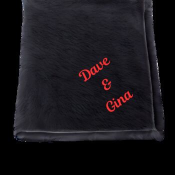 Personalised Cuddle Blanket. Embroidered Names Message, 2 of 6