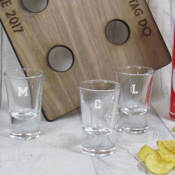 Personalised Shot Paddle Board And Shot Glasses, 2 of 3