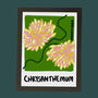 November Chrysanthemum Birth Flower Print, thumbnail 4 of 4