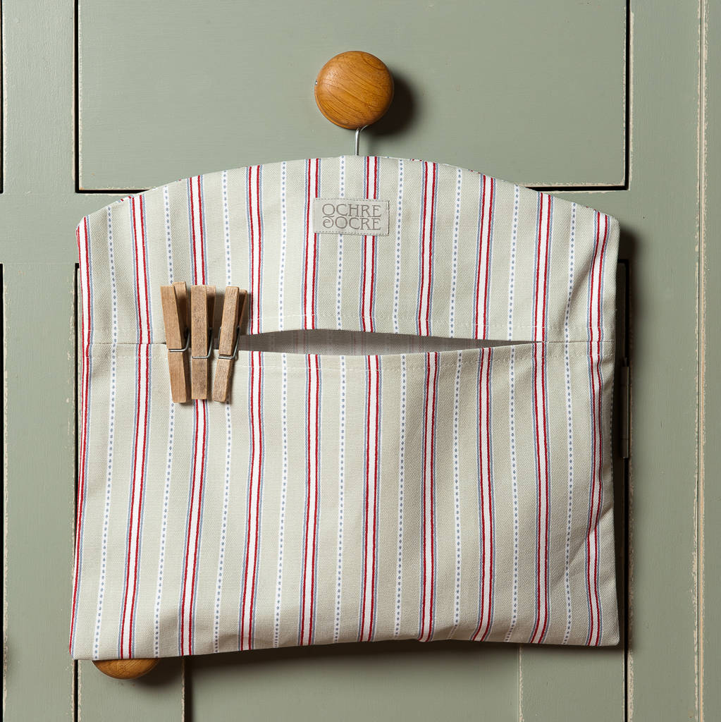 Malvern Grey Red Carrier Bag Holder By Cottage in the Hills