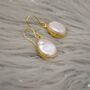 Gold Plated Sterling Silver Pearl Earrings, thumbnail 5 of 8