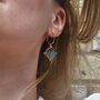 Compass Earrings Gold Plated, thumbnail 4 of 5