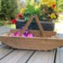 53cm Wooden Garden Trug Flower Basket Carrier With Folding Handles Gift, thumbnail 4 of 9