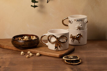 Gold Bow Tie Ribbon Mug With 24ct Gold Handle, 2 of 5