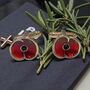 Personalised Remembrance Day Poppy Cufflinks, thumbnail 6 of 11
