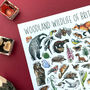 Woodland Wildlife Of Britain Watercolour Postcard, thumbnail 10 of 12