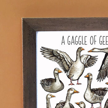 Gaggle Of Geese Watercolour Print, 3 of 9