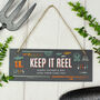 Personalised Keep It Reel Fishing Slate Hanging Sign, thumbnail 3 of 5
